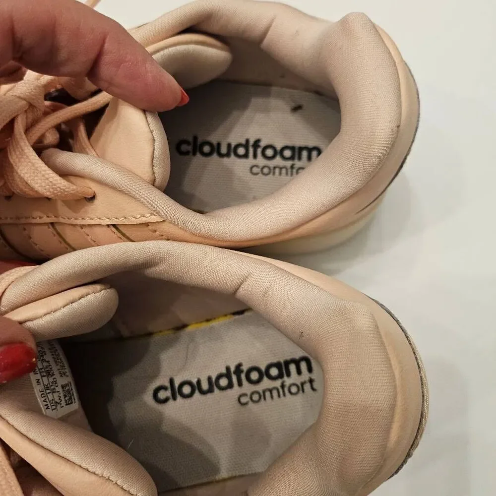 Adidas Cloudfoam Comfort Sneakers: Light Baby Pink: US 7